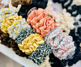 Solid Satin Scrunchy - Five Colors