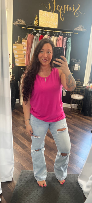 The Sarah Tank - Fuchsia