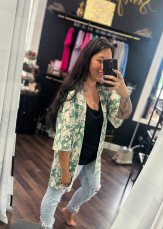 Sage Floral Kimono