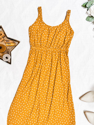 Fall Floral Ribbed Midi Dress - Made in the USA