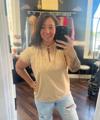 The Elizabeth Blouse - Sand