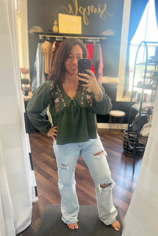 The Mathilda Blouse - Olive