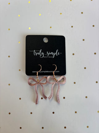 Rose Bow Earrings