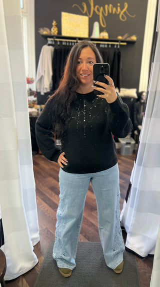 Black Widow Sequin Sweater