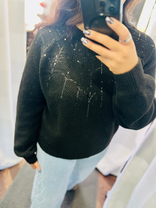 Black Widow Sequin Sweater