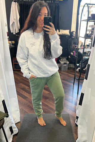 Olive Vintage Wash Joggers