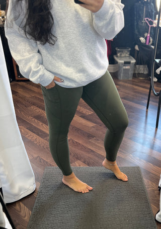 Olive Buttery Soft Leggings w/ Pockets  - OUR OG LEGGINGS!