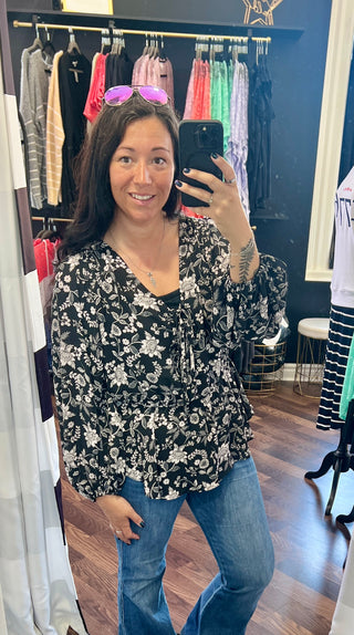 The Mariann Floral Peplum Blouse