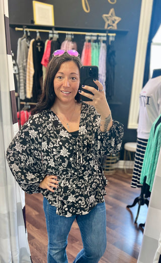 The Mariann Floral Peplum Blouse