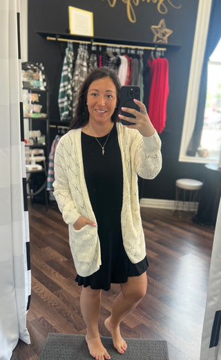 Ivory Knit Cardigan
