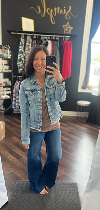 Mocha Relaxed V-Neck Top