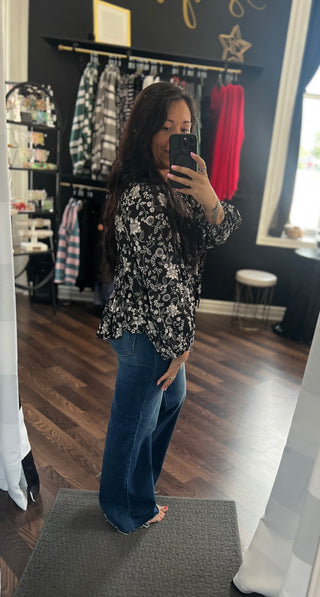 The Mariann Floral Peplum Blouse