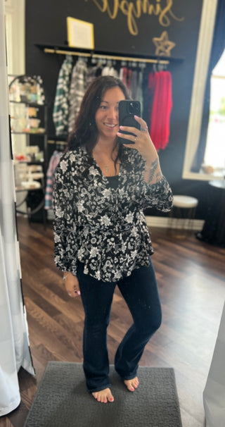 The Mariann Floral Peplum Blouse