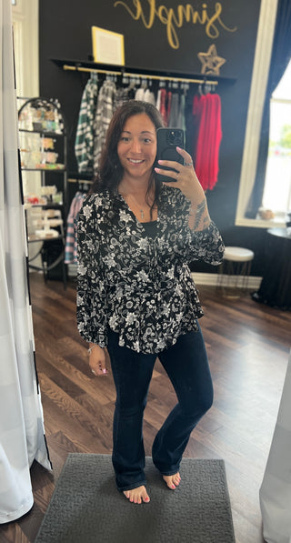 The Mariann Floral Peplum Blouse