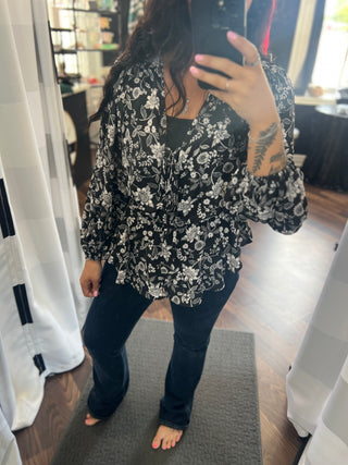 The Mariann Floral Peplum Blouse