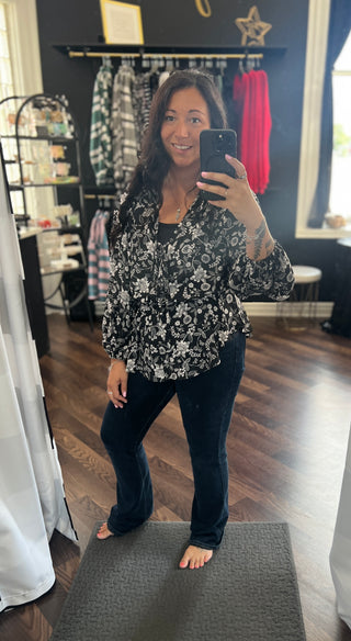 The Mariann Floral Peplum Blouse