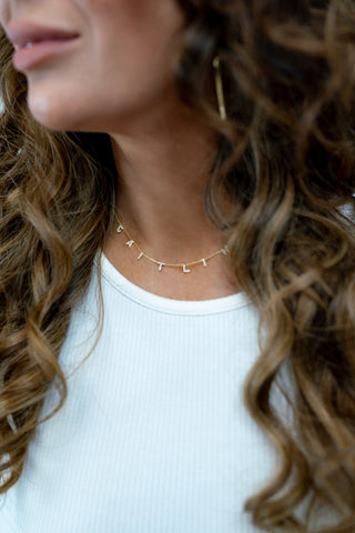 *Pre-Order* Mini Dover Name Necklace - Water Resistant - Gold & Silver