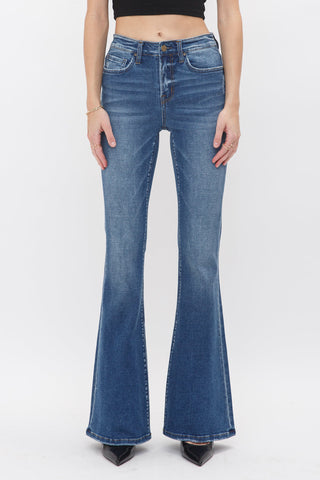 *Pre-Order* Medium Wash Mid Rise Flare Jeans