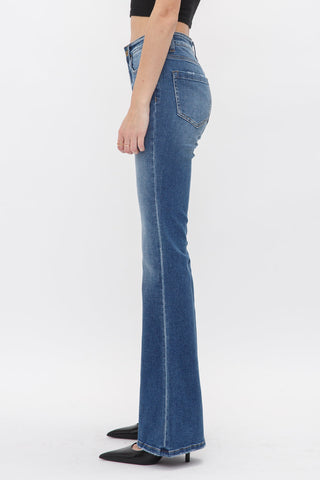 *Pre-Order* Medium Wash Mid Rise Flare Jeans