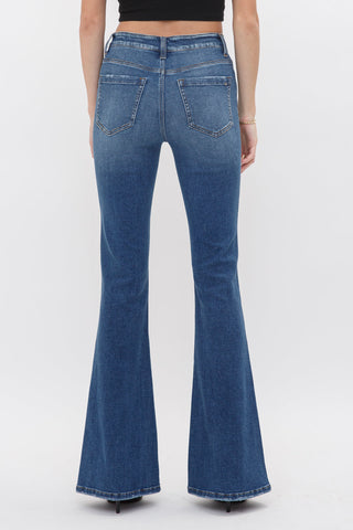 *Pre-Order* Medium Wash Mid Rise Flare Jeans