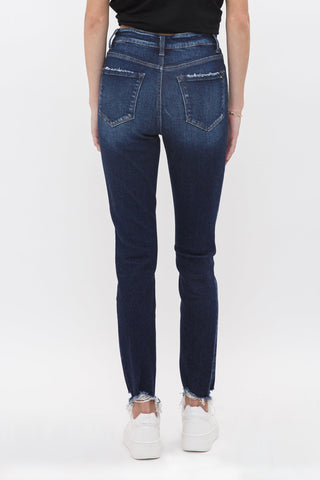 *Pre-Order* Dark Wash Button Fly Skinny Jeans
