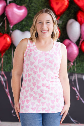 Blushing Pink Hearts Tank