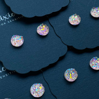 Crystal Blush Druzy Earrings