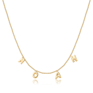 *Pre-Order* Bristol Bubble Letter Name Necklace - Water Resistant - Gold & Silver