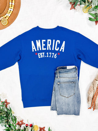 America Embroidered Pullover