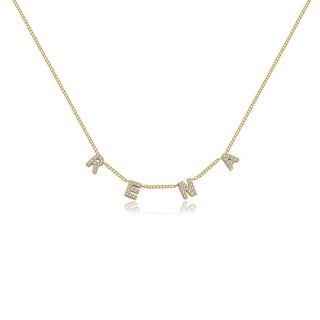 *Pre-Order* Mini Dover Name Necklace - Water Resistant - Gold & Silver