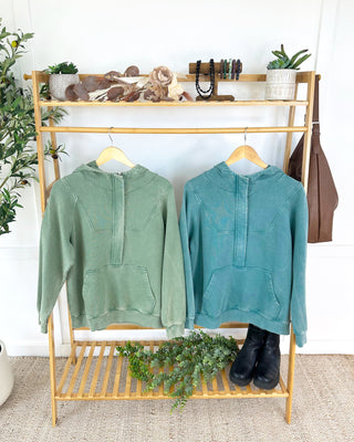 Olive Vintage Wash Hoodie