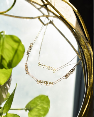 *Pre-Order* Cherish Multiple Name Necklace - Water Resistant - Gold & Silver