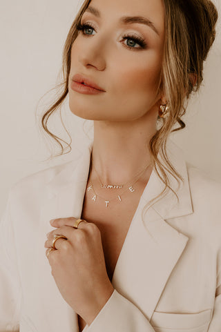 *Pre-Order* Dover Name Necklace - Water Resistant - Gold & Silver
