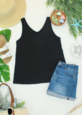The Double V Tank in Black