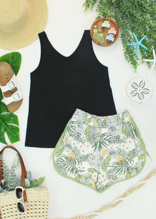 The Double V Tank in Black
