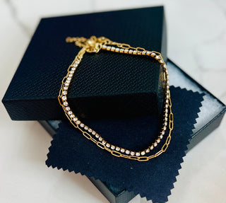 Gold Ibiza Anklet - Water Resistant