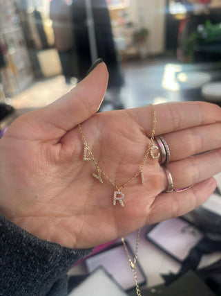*Pre-Order* Dover Name Necklace - Water Resistant - Gold & Silver