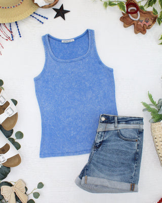 Blue Vintage Wash Tank