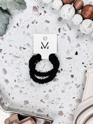 Black Fuzzy Hair Tie Set