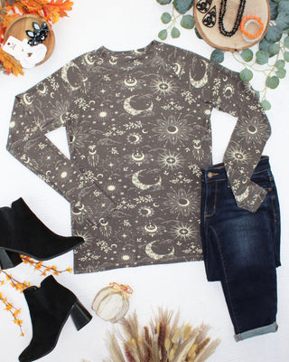 Celestial Nights Long Sleeve Top w/ Thumbholes