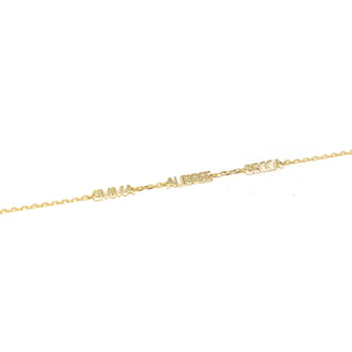 *Pre-Order* Cherish Multiple Name Bracelet - Water Resistant - Gold & Silver