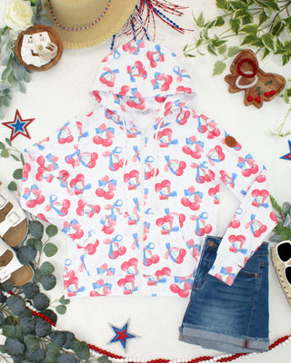 Patriotic Cherries Full Zip Hoodie