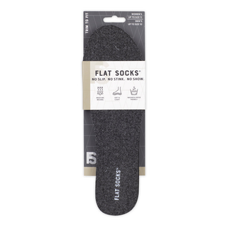 Dark Grey Flat Socks - Small & Large Sizes Available