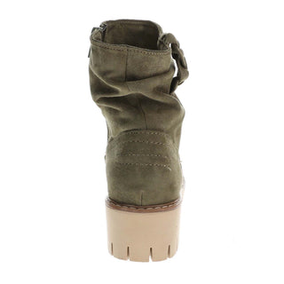 Khaki Braided Ankle Boots