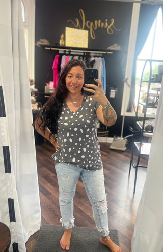Dottie Top in Charcoal