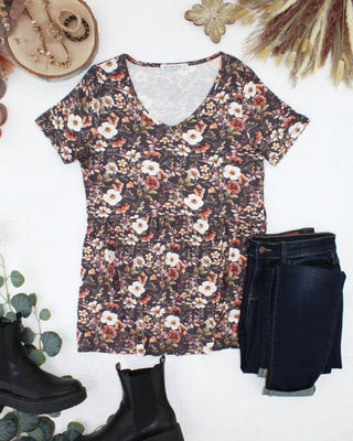Blushwood Floral V-Neck Babydoll Top