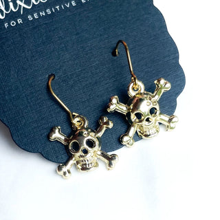 Gilded Crossbone Earrings