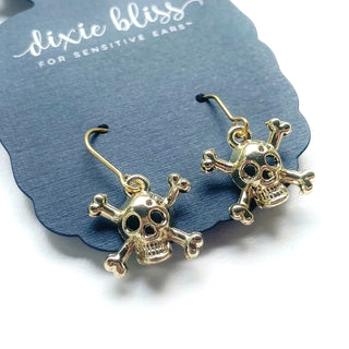 Gilded Crossbone Earrings