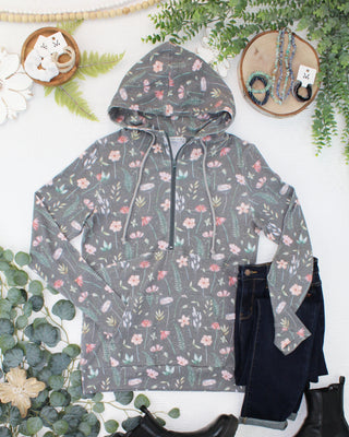 Wildflower Meadow Half Zip Hoodie