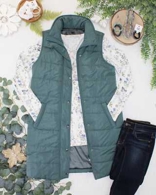 Teal Harlowe Long Vest